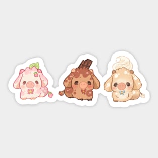 dessert cow family ♡ Sticker